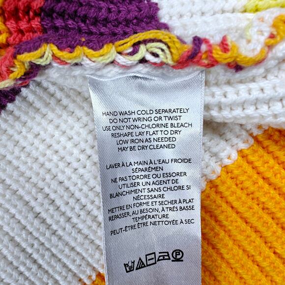 BDG Striped Knit Cropped Sweater Vest Hoodie Multicolor Size M NEW - Picture 7 of 9